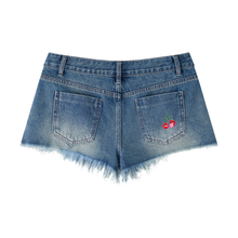 Load image into Gallery viewer, PrettyFaces,Bottoms,CherryKisses,DenimShorts,FrayedShorts,LuxuryStreetwear,BlokHed