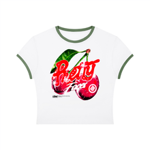 Load image into Gallery viewer, PrettyFaces,RingerTee,Cotton,Y2K,GraphicTee,WomenTee,LuxuryStreetwear,BlokHed
